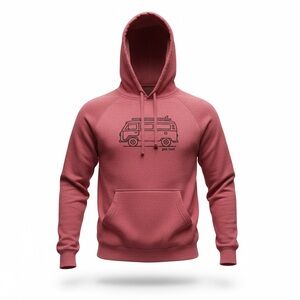 Men's Dusty Rose Camper Van Hoodie by